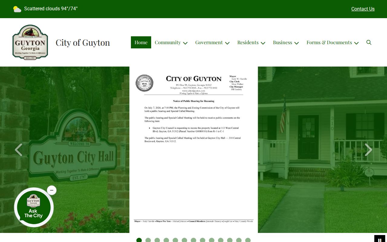 Guyton city criminal history records gateway in Effingham County
