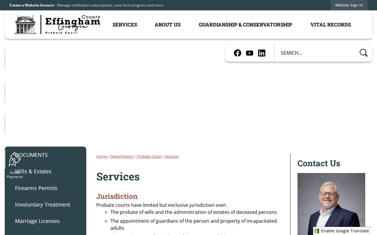 Effingham Probate Court services in Springfield near criminal court offices